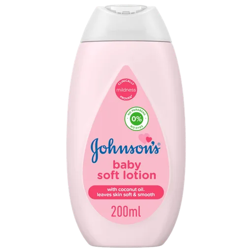 Johnson's Soft Baby Lotion, With Coconut Oil, Paraben Free, 200ml