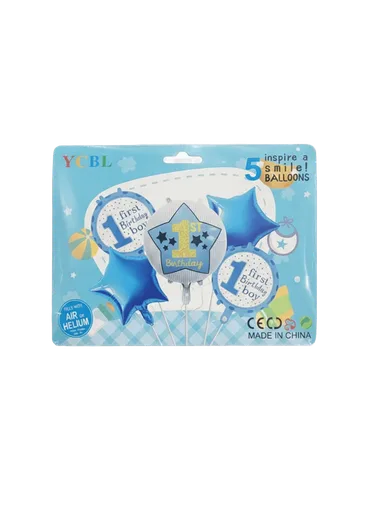 5 Baby Boy Air OR Helium Balloons