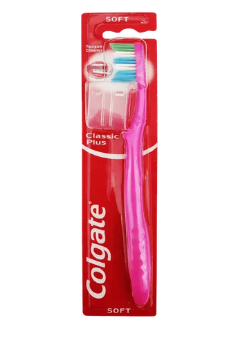 Colgate Toothbrush Soft, Classic Plus Tongue Cleaner