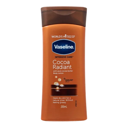 Vaseline Intensive Care Cocoa Radiant Pure Cocoa Butter Body Lotion, 200ml