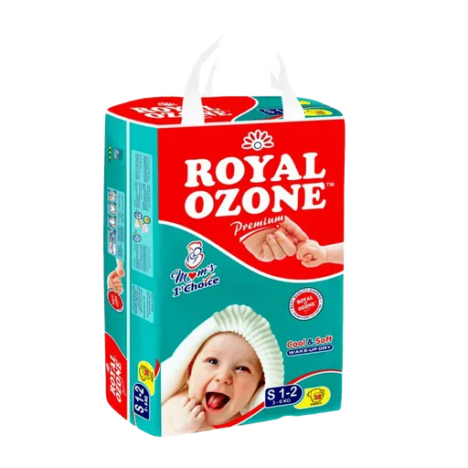 Size 2 Small Royal Ozone Premium Baby Diaper ( 3-6Kg ) 50Pcs
