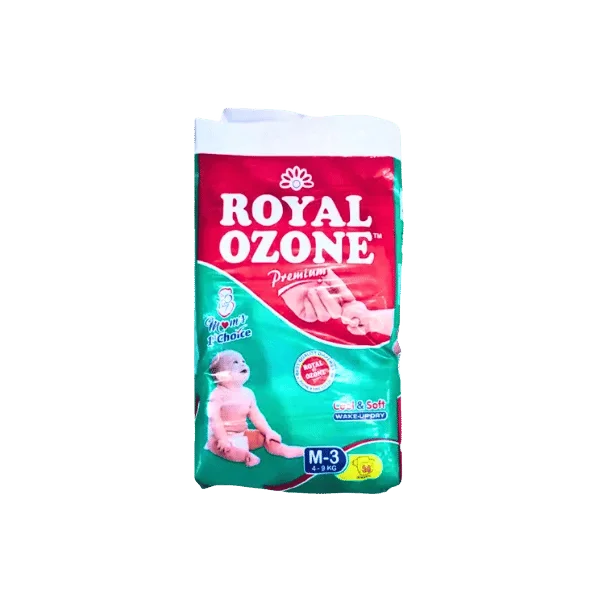 Size 3 Medium Royal Ozone Premium Baby Diaper ( 4-9Kg ) 50Pcs