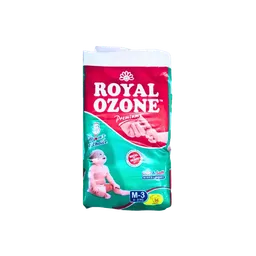 Size 3 Medium Royal Ozone Premium Baby Diaper ( 4-9Kg ) 50Pcs