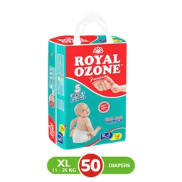 Size 5 XL Royal Ozone Premium Baby Diaper ( 11-25Kg ) 50Pcs