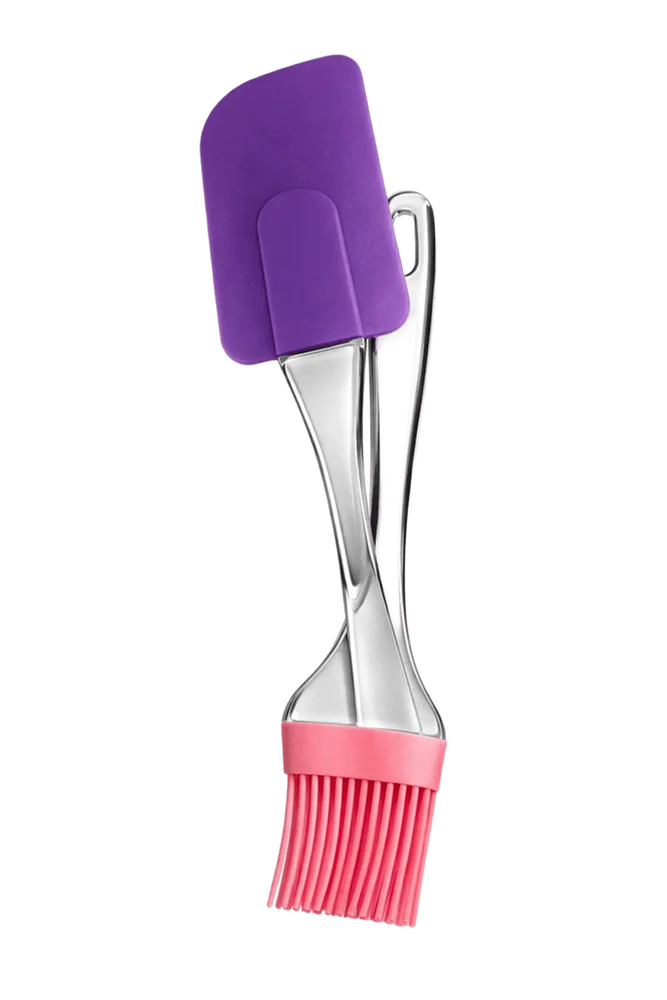 Plastic Spatual with Oil Brush 1 PC ( Random Color )