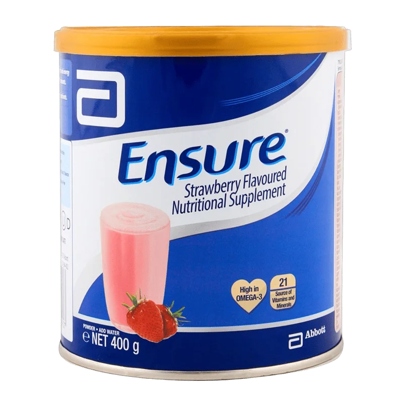 Ensure Nutritional Supplement Powder, Strawberry Flavor, 400g