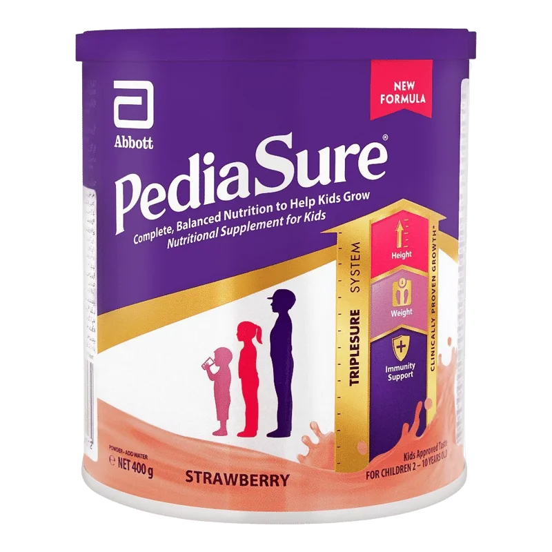 PediaSure Triplesure System, Strawberry Flavour, 400g