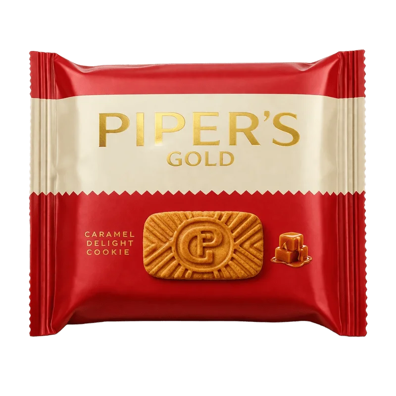 Pipers Gold Caramel Delight Lotus Cookies, 49.5g