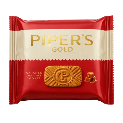 Pipers Gold Caramel Delight Lotus Cookies, 49.5g