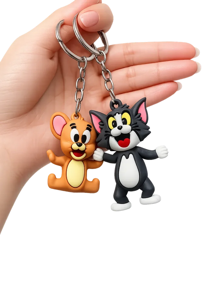 Tom & Jerry Keychain Set