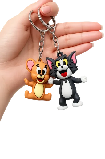Tom & Jerry Keychain Set