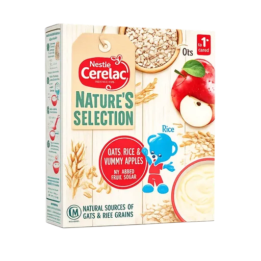 Nestle Cerelac Nature Selection Baby Food (Oats, Rice & Apple) - 175gm