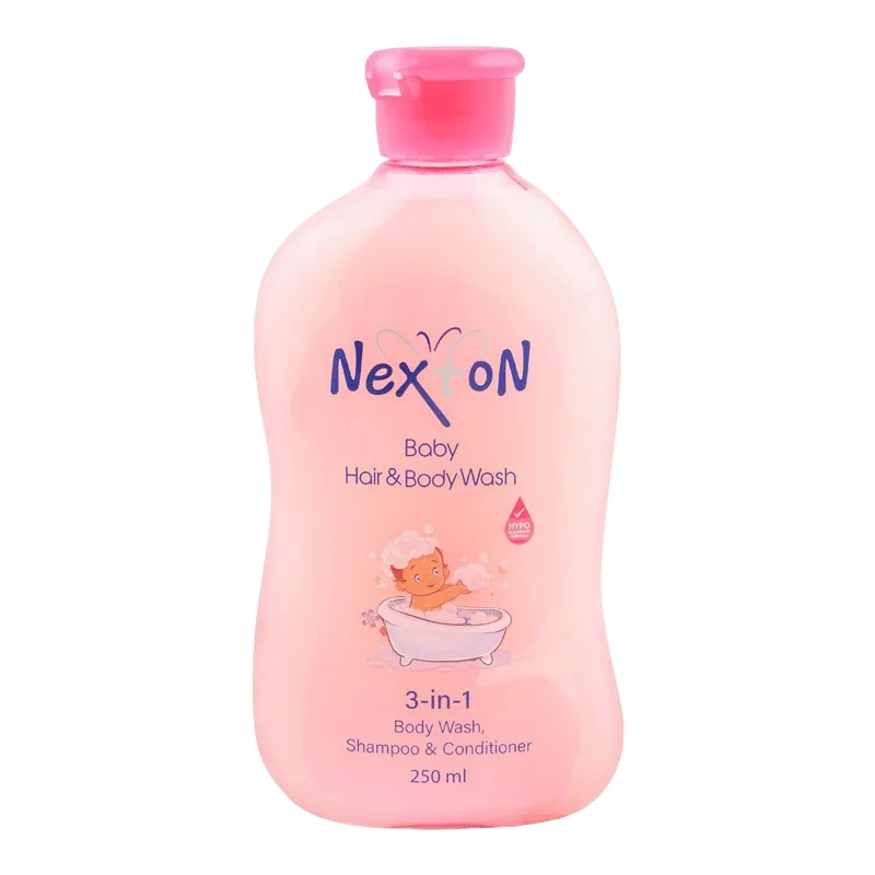 Nexton 3-In-1 Baby Hair & Body Wash, Shampoo & Conditioner, 250ml