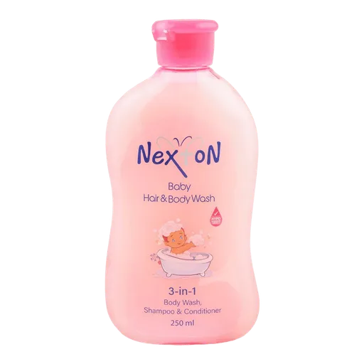 Nexton 3-In-1 Baby Hair & Body Wash, Shampoo & Conditioner, 250ml