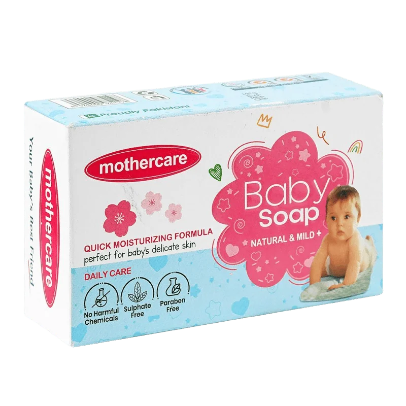Mothercare Natural & Milk + Baby Soap, Paraben Free, 90g