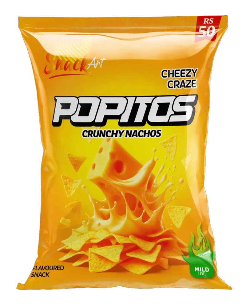 Popitos Crunchy Nachos Cheese Flavoured Snack