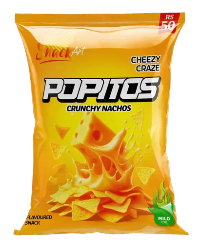 Popitos Crunchy Nachos Cheese Flavoured Snack