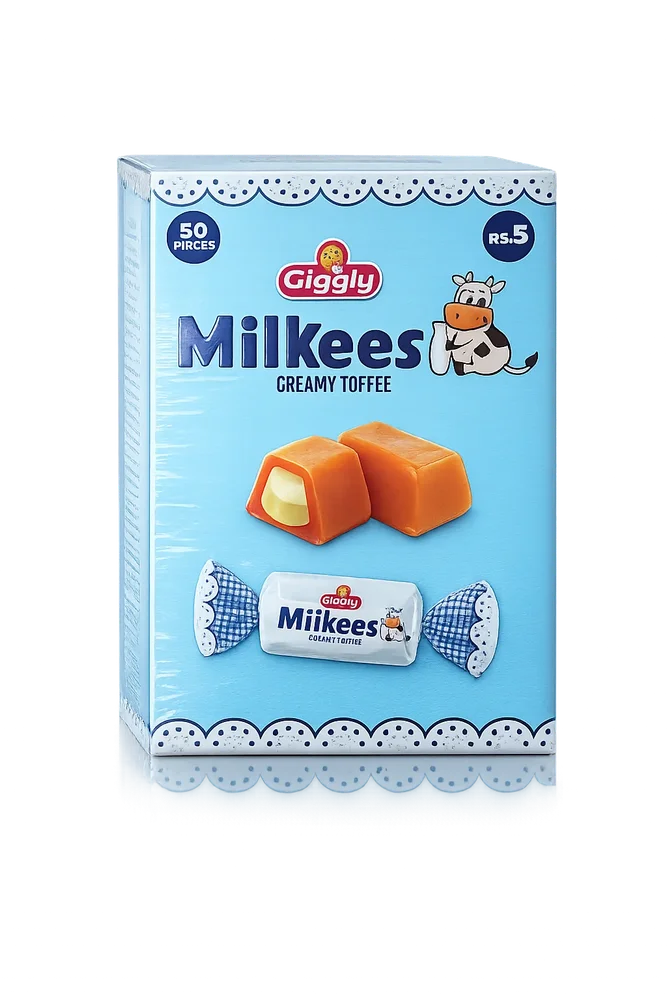 Giggly Milkees Creamy Toffee – Box of 50