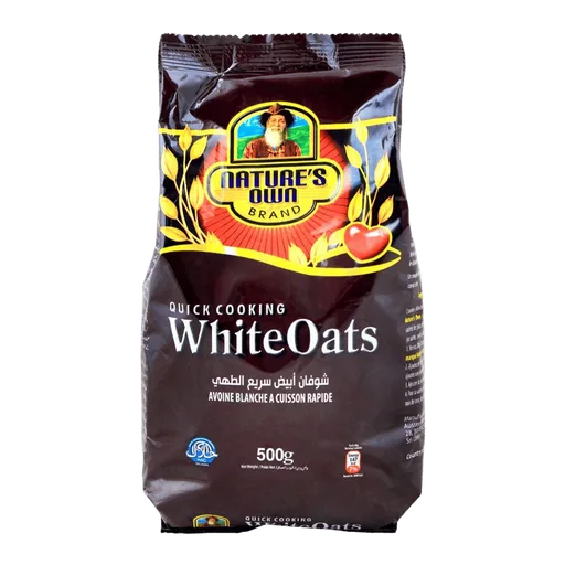 Nature's Own Brand White Oats, Quick Cooking, 500g, Pouch