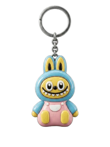 Cute Labubu Keychain Blue-Pink