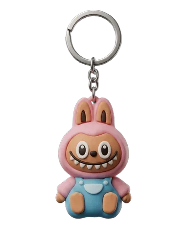 Cute Labubu Keychain Pink-Blue