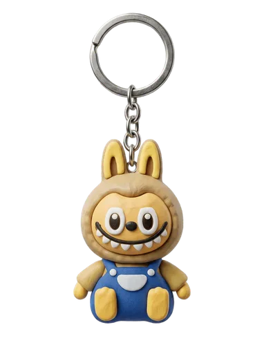 Cute Labubu Keychain Brown-Blue