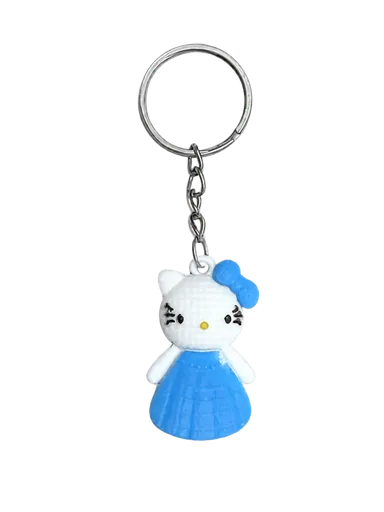 Cute Hello Kitty Keychain Blue