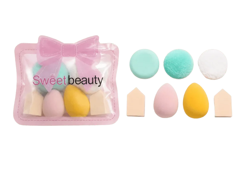 Makeup Sweet Beauty Sponge Set of 7 Beauty Blender Random Multicolor