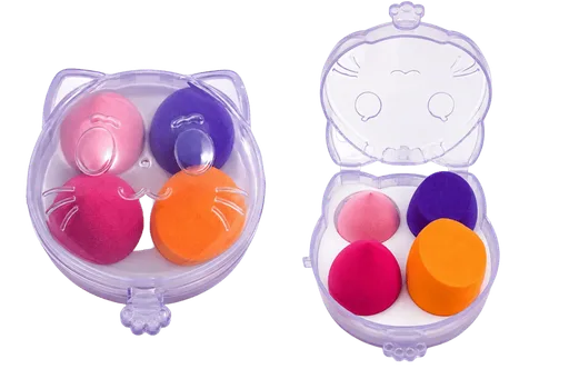 Makeup Sponge Set of 4 Beauty Blender Random Multicolor