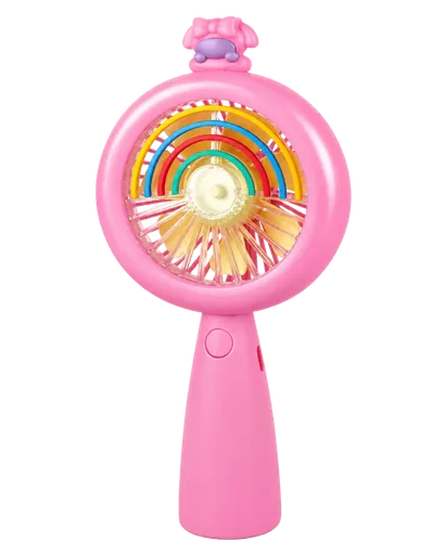 Portable Handheld Mini Fan with LED Light - Random Color