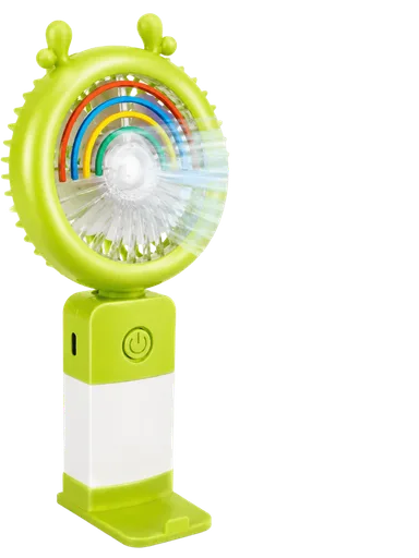 Portable Handheld Mini Fan with LED Light - Random Color