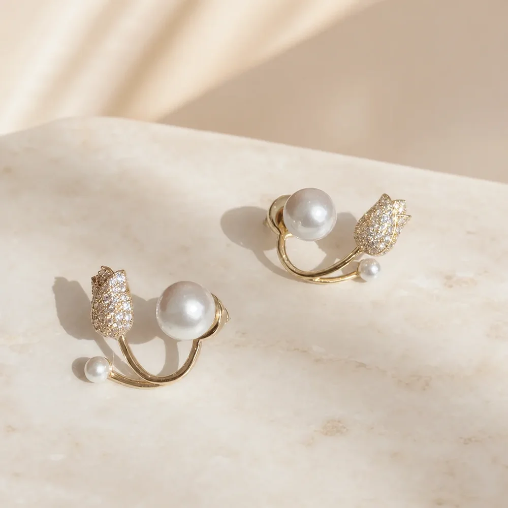 Sparkle Rosebud Jewelry Earring