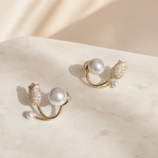 Sparkle Rosebud Jewelry Earring