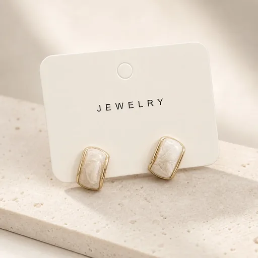 Marbled Gold Jewelry Earring