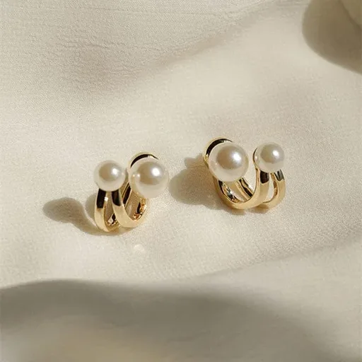 Pearl Gold Diamond  Jewelry Earring