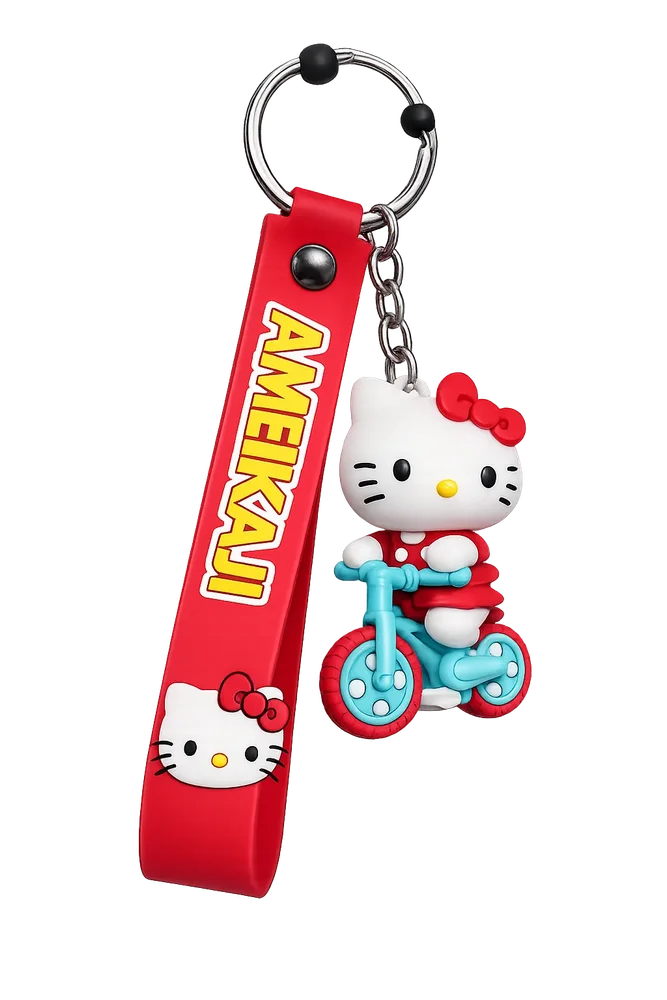 Cute Hello Kitty Keychain Bike