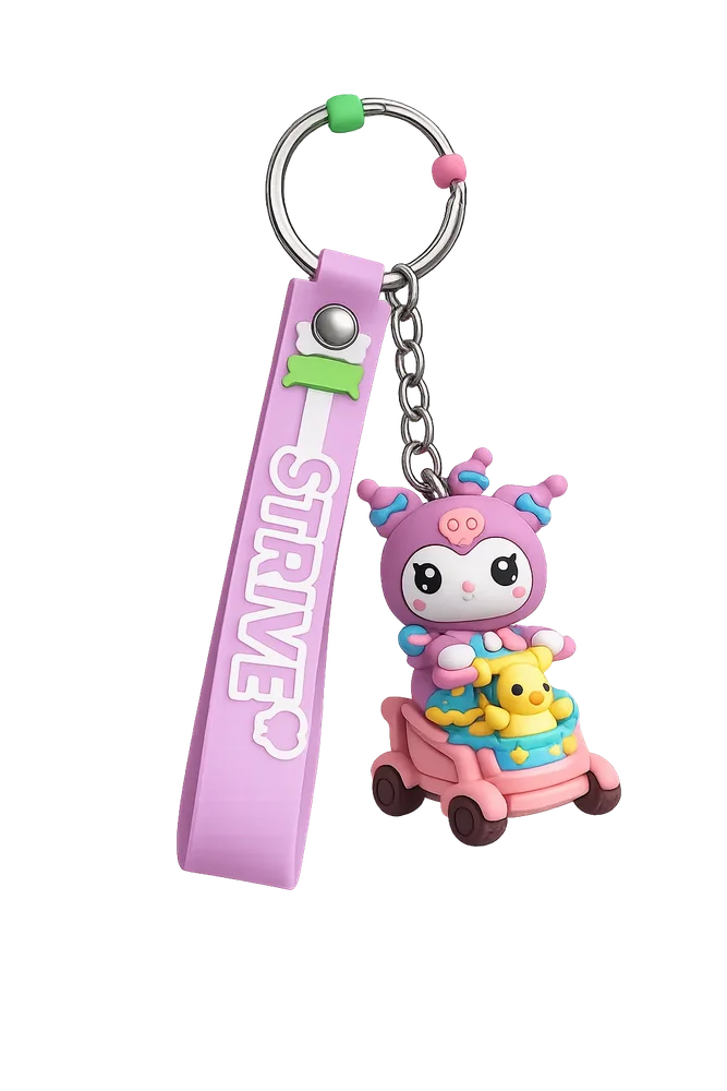 Cute Kurumi Pink Keychain Bike