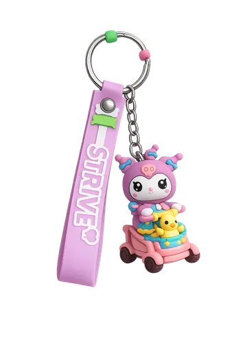 Cute Kurumi Pink Keychain Bike