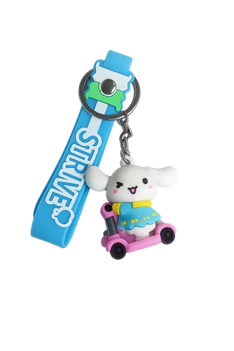 Cute Cinnamoroll Pink Keychain Bike