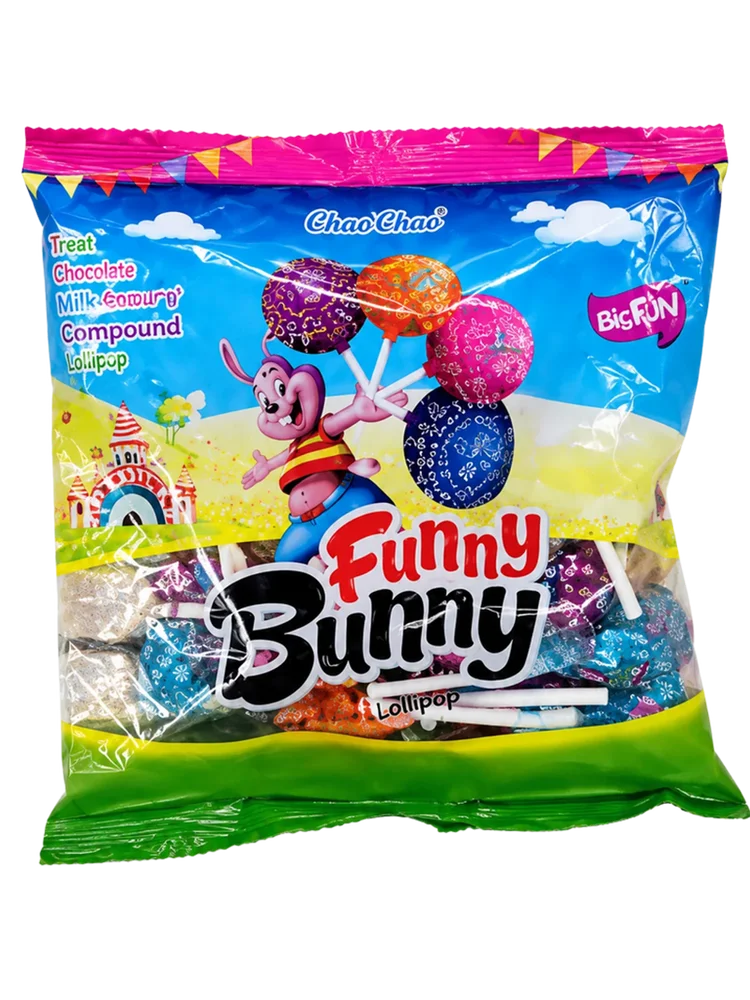 Candyland Funny Bunny Lollipops Pouch - 25pcs