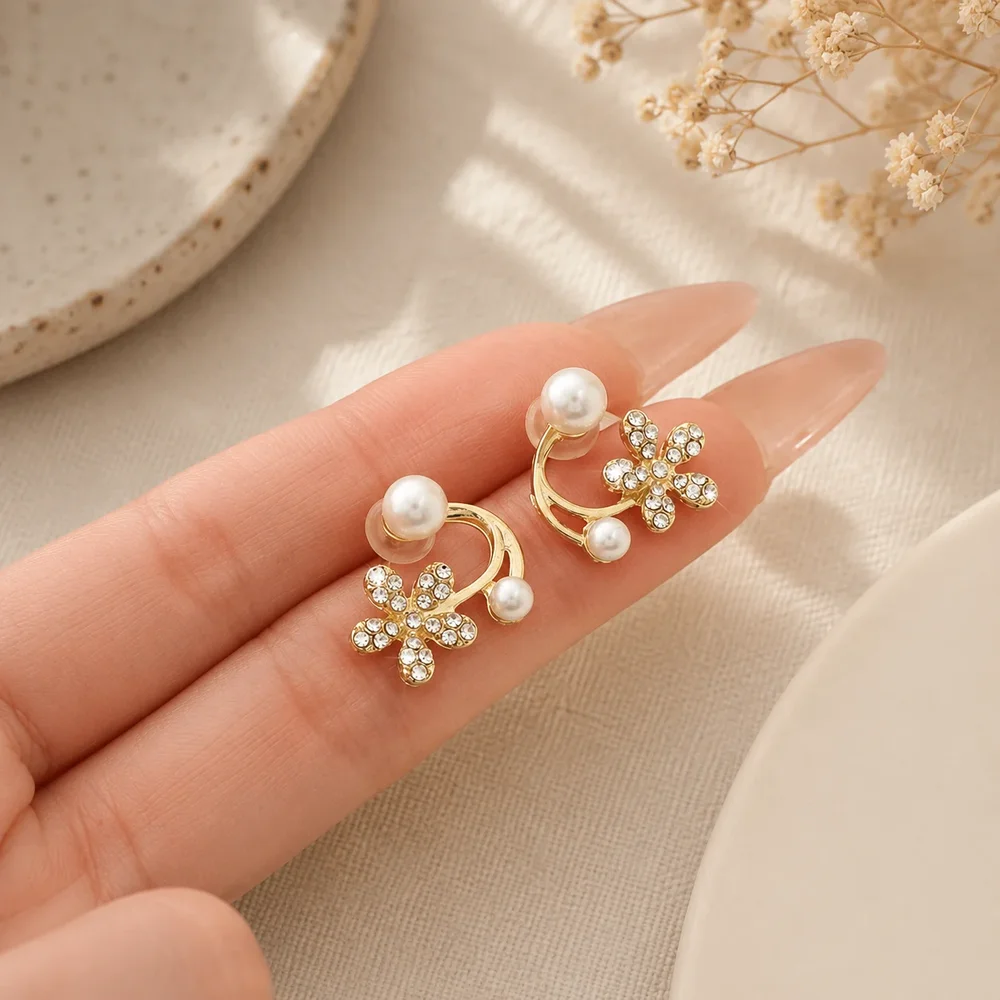 Blinky Flower Pearl - Earring