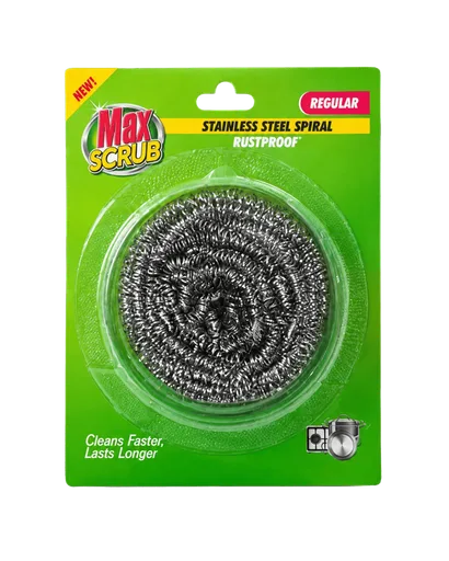 Max Scrub Stainless Steel Spiral Regular Joona