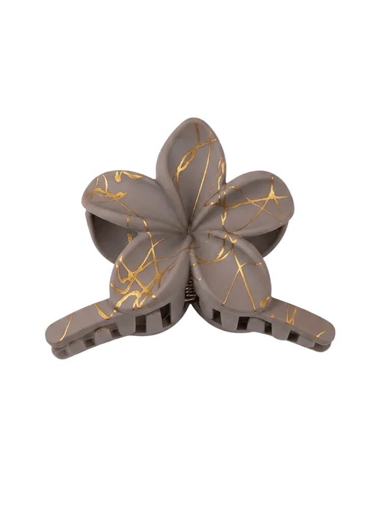 Taupe Gold Flower Hair Catcher