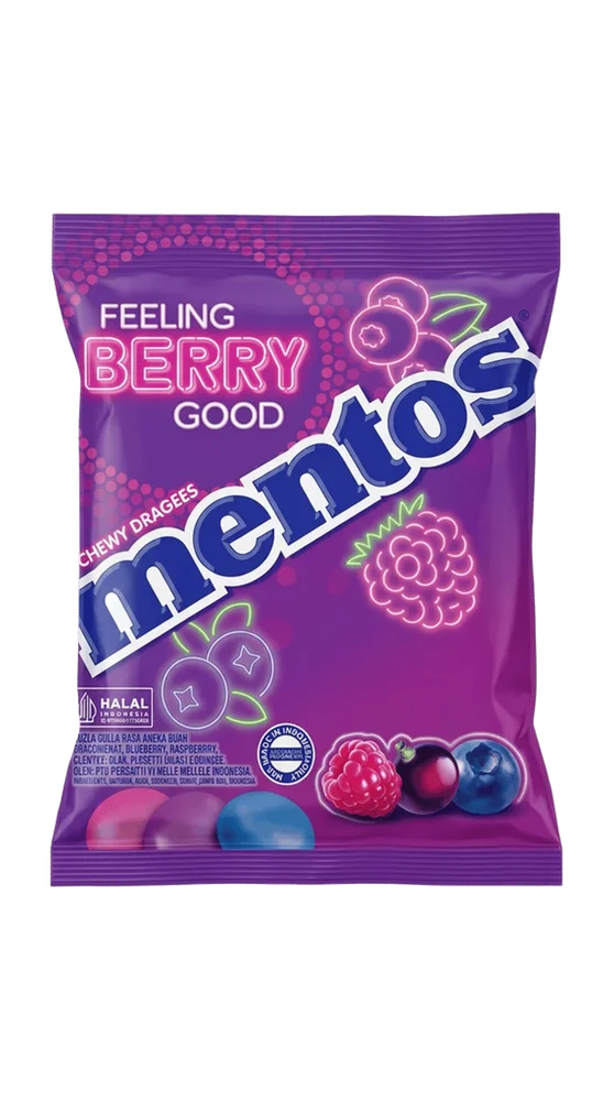 Mentos Pouch (Berry Good Flavour) - 121gm ±45pcs