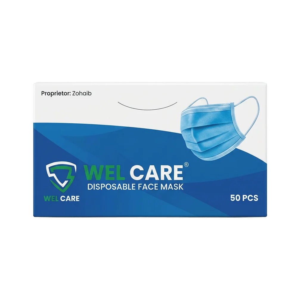 WelCare Disposable Face Mask (Black) 50pcs