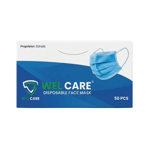 WelCare Disposable Face Mask (Black) 50pcs