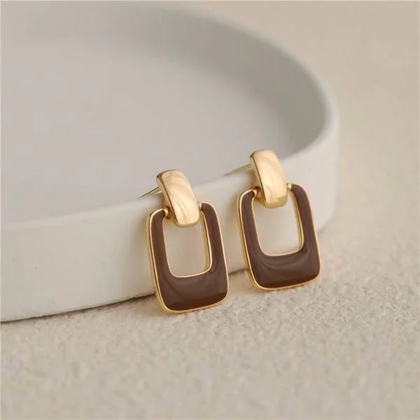 Brown Gold Glam - Earring