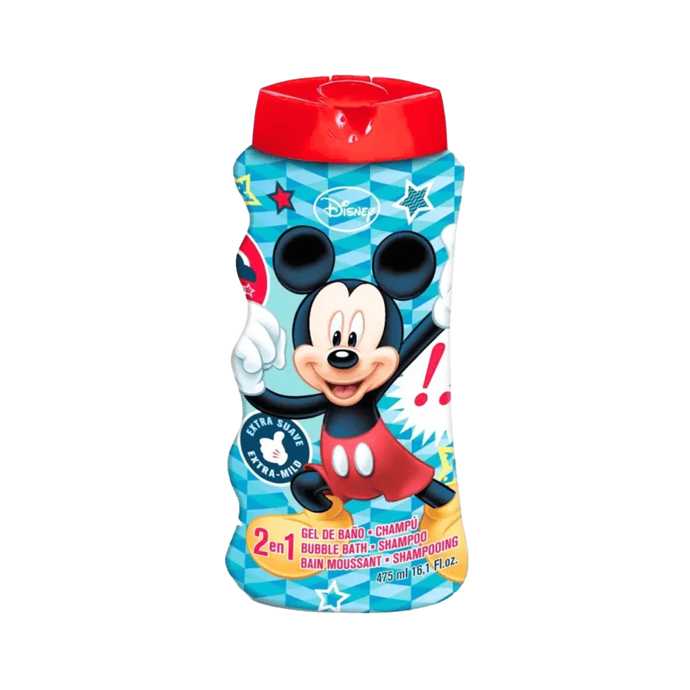 Lorenay Mickey Mouse Bubble Bath + Kids Shampoo, 475ml