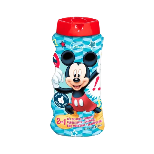 Lorenay Mickey Mouse Bubble Bath + Kids Shampoo, 475ml