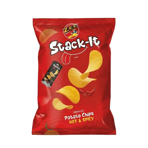 Stack-It Potato Chips Hot & Spicy